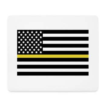 Disponent Gelbe Linie - Mousepad (Querformat) - Weiß - Vorne
