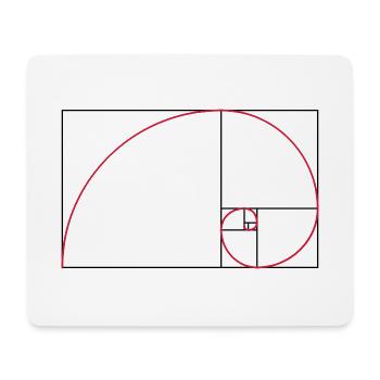 Golden ratio and golden spiral - Mousepad (Querformat) - Weiß - Vorne