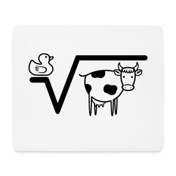 Racine de canard Vache N-te Racine de Q Math - Tapis de souris (format paysage) - blanc - Devant