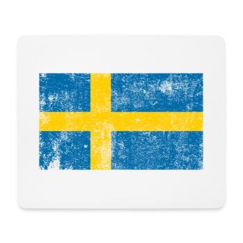 Sweden Flag Flag Grunge Retro Vintage - Mouse Pad (horizontal) - white - Front