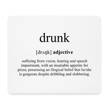 Drunk | betrunken Definition Dictionary - Mousepad (Querformat) - Weiß - Vorne