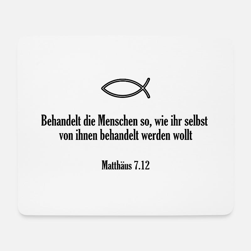 Bibelvers - Matthäus 7.12 - Mousepad (Querformat) - Weiß