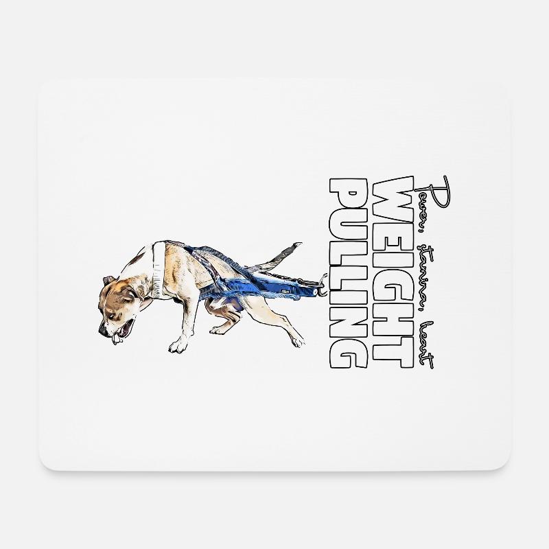 Power, stamina, heart - Weight Pulling - Mousepad (Querformat) - Weiß
