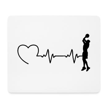 Basketteur basket-ball EKG - Tapis de souris (format paysage) - blanc - Devant
