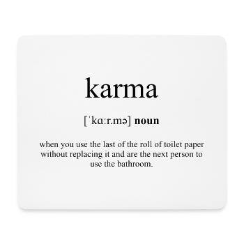 Karma Definition Dictionary - Mousepad (Querformat) - Weiß - Vorne