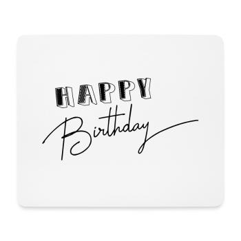 HAPPY BIRTHDAY - Tapis de souris (format paysage) - blanc - Devant