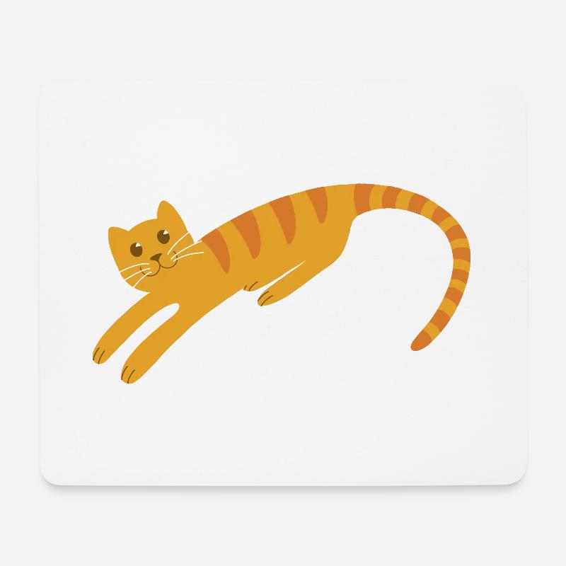 Abstrakte Katze N°1 - Mousepad (Querformat) - Weiß