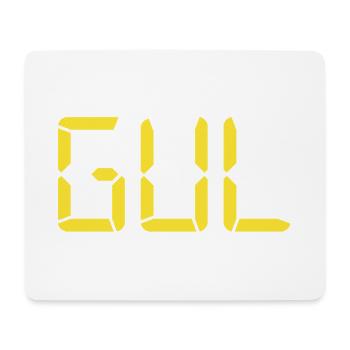 Gelb – LCD - Mousepad (Querformat) - Weiß - Vorne