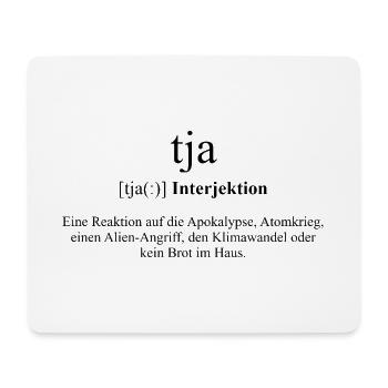 Tja Definition Dictionary - Mousepad (Querformat) - Weiß - Vorne