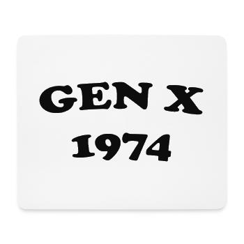 Gen X 1974 Vintage Style - Mouse Pad (horizontal) - white - Front