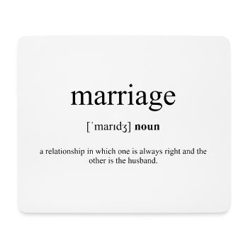 Marriage | Ehe Definition Dictionary - Mousepad (Querformat) - Weiß - Vorne