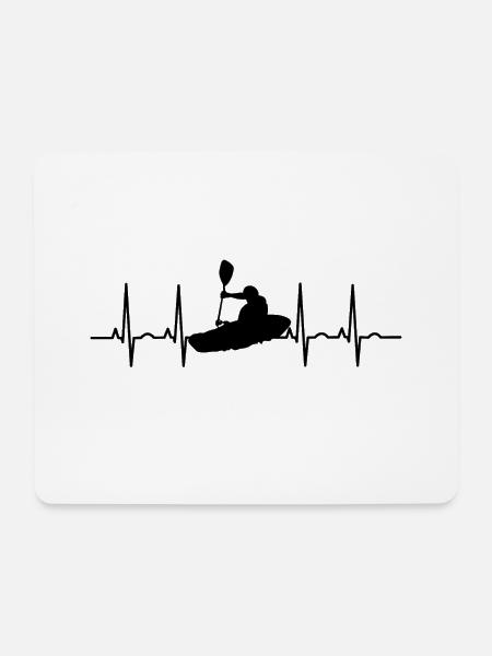 Rudern Paddel EKG Kajak Kayak Kanu Paddeln Boot - Mousepad (Querformat) - Weiß