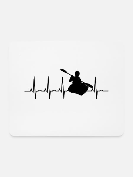 Paddeln Boot EKG Paddel Kajak Kayak Kanu Rudern - Mousepad (Querformat) - Weiß