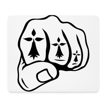Faust schließen hermine symbol breton - Mousepad (Querformat) - Weiß - Vorne