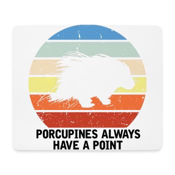 Porc-épics Designs pour les amoureux des animaux Rongeurs - Tapis de souris (format paysage) - blanc - Devant