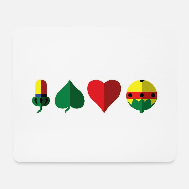 Ich habe schon Schafkopf gespielt - Mousepad (Querformat) - Weiß