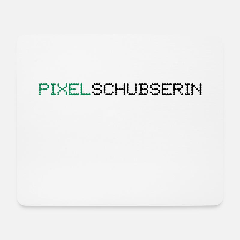 Pixelschubserin im Design von Pixeln, 2fb - Mousepad (Querformat) - Weiß