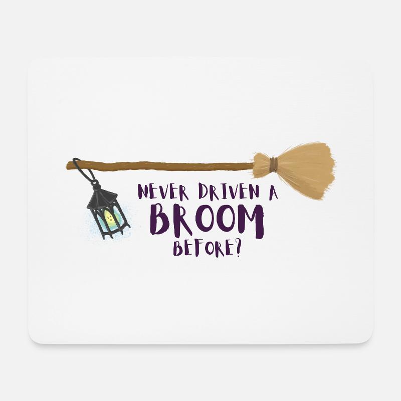 Besen Noch nie Besen gefahren? - Mousepad (Querformat) - Weiß