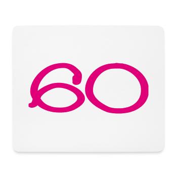 60. 60 ANS. 60e ANNIVERSAIRE. ANNIVERSAIRE 60 ANS. - Tapis de souris (format paysage) - blanc - Devant