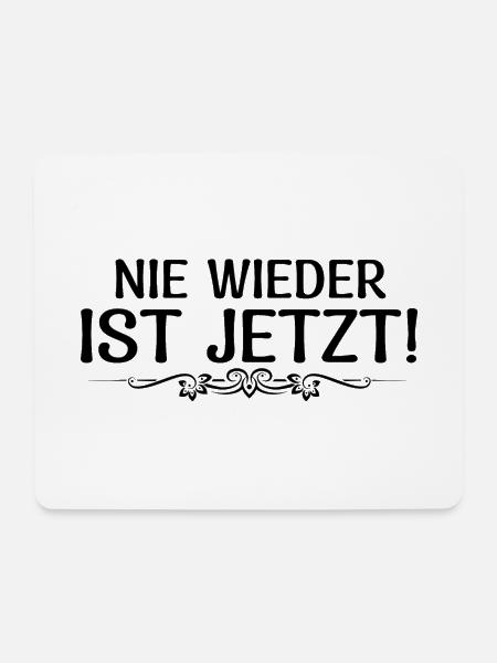 Nie wieder ist jetzt - Mousepad (Querformat) - Weiß