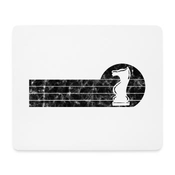 Retro Chess Chess Player Checkmate Chess Piece - Mouse Pad (horizontal) - white - Front