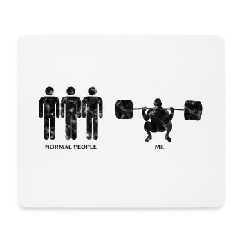 Musculation Bodybuilder GYM Fitnessstudio Retro - Tapis de souris (format paysage) - blanc - Devant