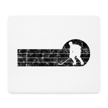 Hockey sur glace Hockey sur glace Patins rétro Puck Ice - Tapis de souris (format paysage) - blanc - Devant