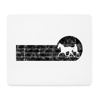 Trotter trotting races in retro or vintage style - Mouse Pad (horizontal) - white - Front