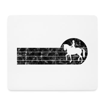 Dressage Cavalier de dressage Cheval d’équitation - Tapis de souris (format paysage) - blanc - Devant