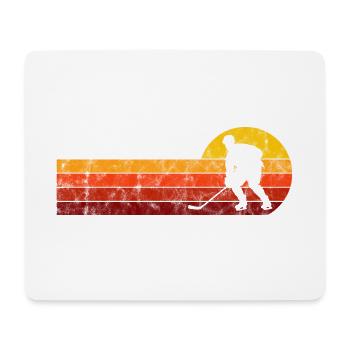 Hockey sur glace de style rétro ou vintage pour les enfants - Tapis de souris (format paysage) - blanc - Devant