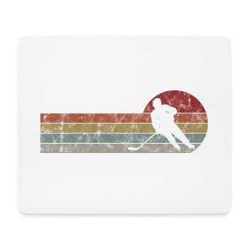 Hockey sur glace de style rétro ou vintage pour les enfants - Tapis de souris (format paysage) - blanc - Devant