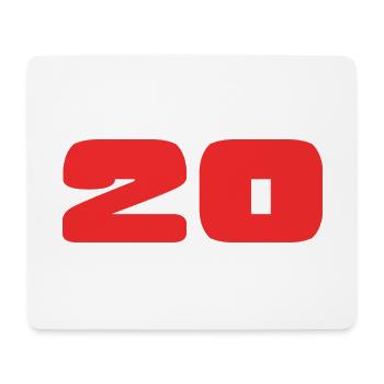 20. 20 JAHRE. 20-JÄHRIGES JUBILÄUM. GEBURTSTAG 20 JAHRE. - Mousepad (Querformat) - Weiß - Vorne