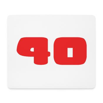 40. 40 YEARS. 40th ANNIVERSARY. BIRTHDAY 40 YEARS. - Mouse Pad (horizontal) - white - Front