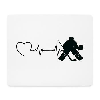 Hockey sur glace Hockey sur glace Patins rétro Puck Ice - Tapis de souris (format paysage) - blanc - Devant