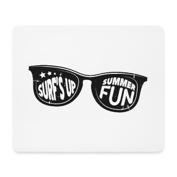 Fun Surf's Up Sommer Sonnenbrille Vintage - Mousepad (Querformat) - Weiß - Vorne