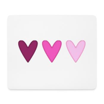 HERZ. VIELEN DANK. GELIEBTE. MEISTER. DANKE HERRIN. - Mousepad (Querformat) - Weiß - Vorne