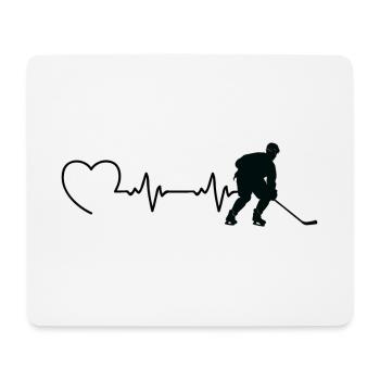 Hockey sur glace en rythme cardiaque pour les enfants - Tapis de souris (format paysage) - blanc - Devant