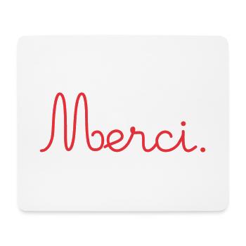 MAÎTRESSE. MERCI. MERCI MAÎTRESSE - Tapis de souris (format paysage) - blanc - Devant