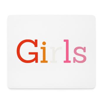 Girls lesbian pride colors - Mouse Pad (horizontal) - white - Front