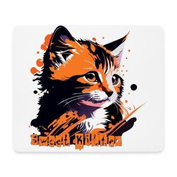 kleines Kätzchen, Katze getigert - Mousepad (Querformat) - Weiß - Vorne