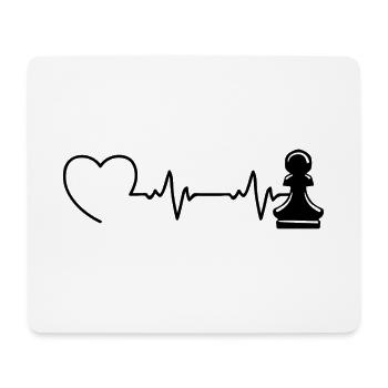 Échecs échecs schachspieler EKG Schachmatt - Tapis de souris (format paysage) - blanc - Devant