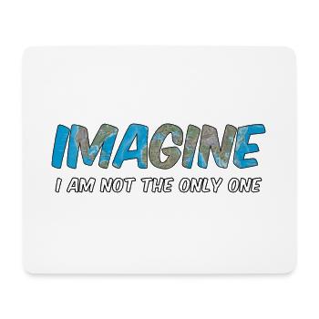 Imaginez l’amour, la paix, la tolérance, le respect, l’inclusion - Tapis de souris (format paysage) - blanc - Devant