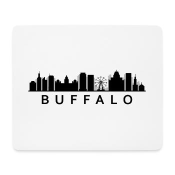 Skyline Buffalo - Tapis de souris (format paysage) - blanc - Devant