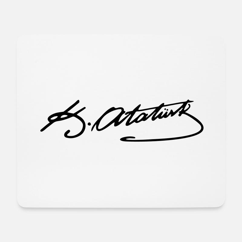 Atatürk signature unterschrift - Mousepad (Querformat) - Weiß