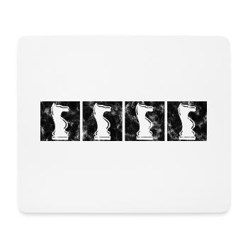 Retro Chess Chess Player Checkmate Chess Piece - Mouse Pad (horizontal) - white - Front