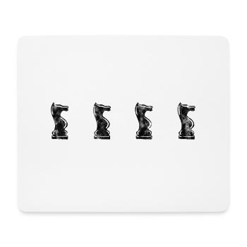 Retro Chess Chess Player Checkmate Chess Piece - Mouse Pad (horizontal) - white - Front