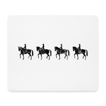 Dressage Cavalier de dressage Cheval d’équitation - Tapis de souris (format paysage) - blanc - Devant