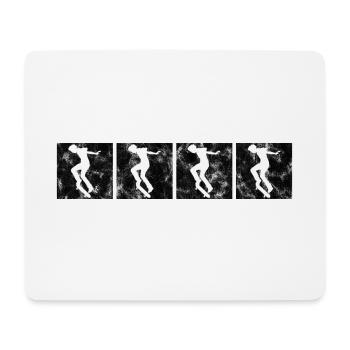 Skateboarder Skateboard Skater Skate Skateing - Tapis de souris (format paysage) - blanc - Devant