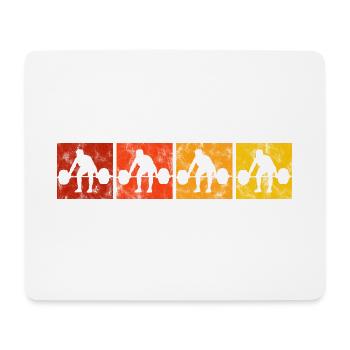 Musculation Bodybuilder GYM Fitnessstudio Retro - Tapis de souris (format paysage) - blanc - Devant