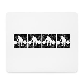 Musculation Bodybuilder GYM Fitnessstudio Retro - Tapis de souris (format paysage) - blanc - Devant